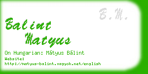 balint matyus business card